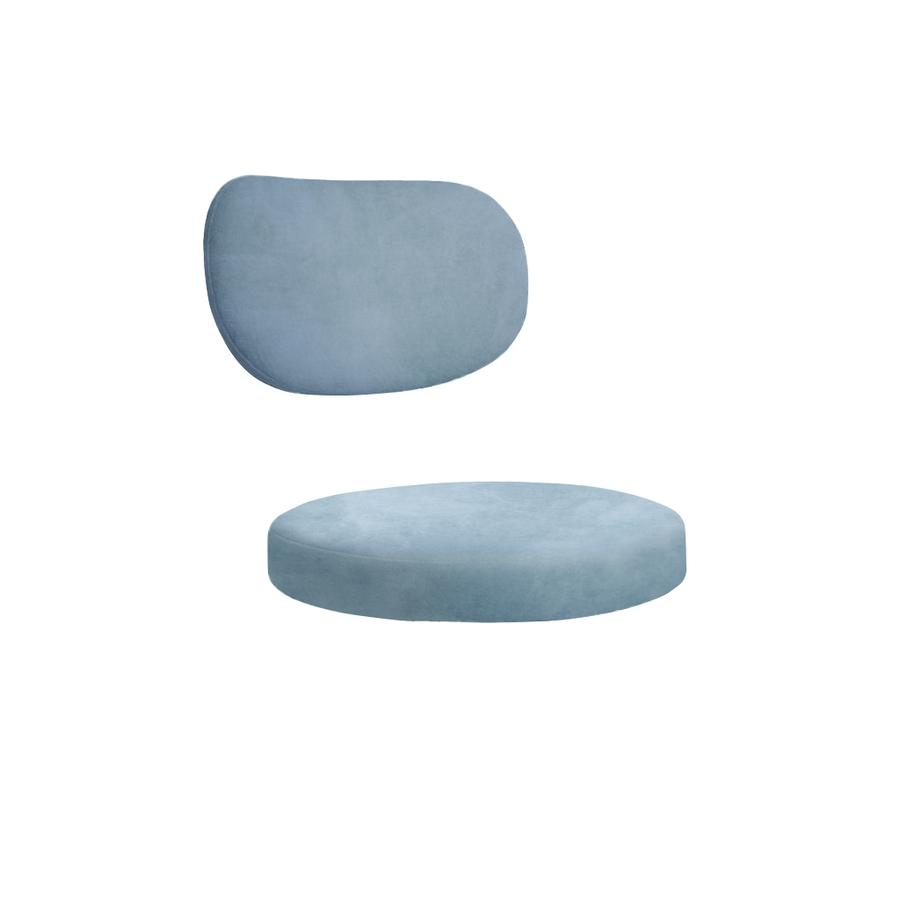 Набор подушек для стула "Марсель" голубой сапфир бархат - Фото миниатюра 1