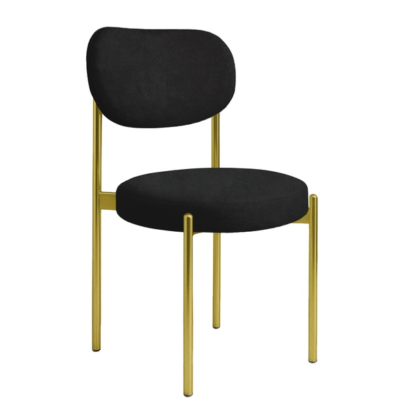 Стул "Марсель" золотой, черный бархат