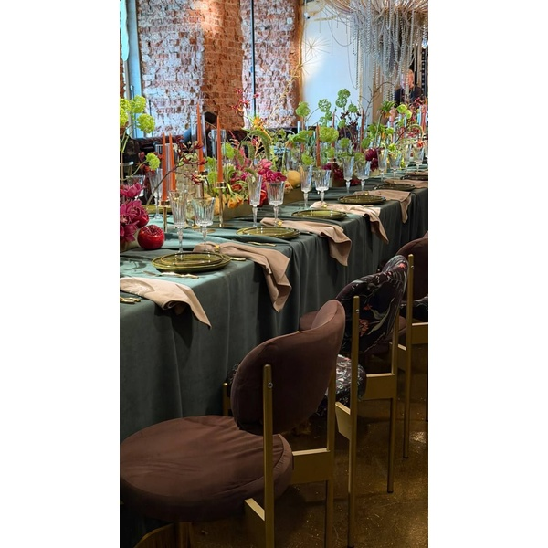 Стул "Марсель" золотой, шоколадный бархат