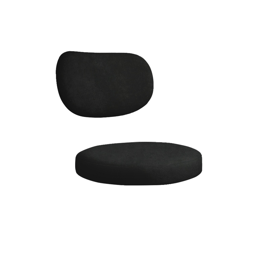 Набор подушек для стула "Марсель" черный бархат - Фото миниатюра 1