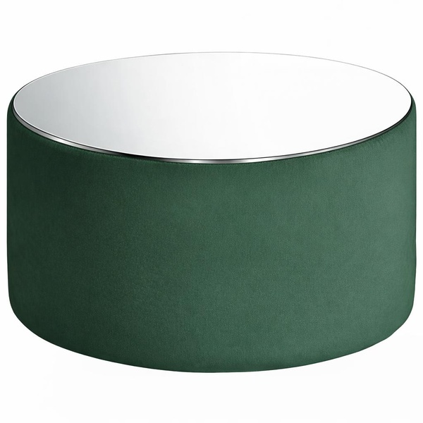 Журнальный столик "Фуфик" зеленый малахит бархат