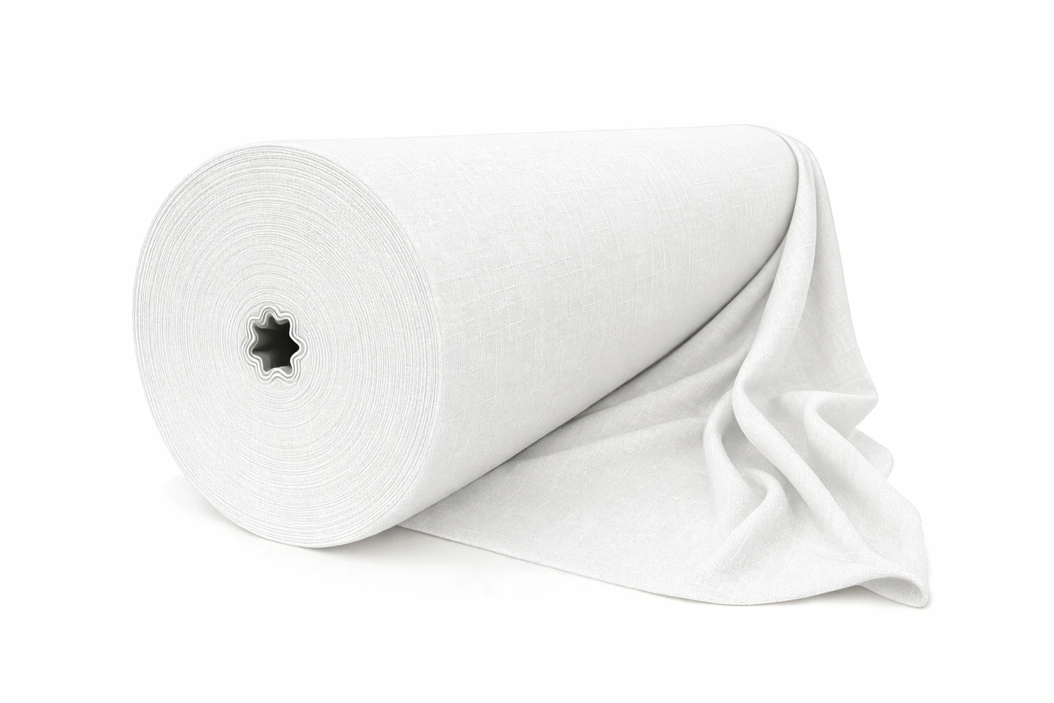 Рулон лен фактурный (имитация) белый