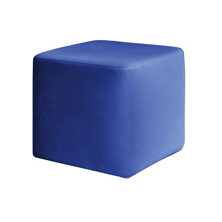 Чехол пуфик "Квадро" синий Ван Гога бархат - Фото миниатюра 1