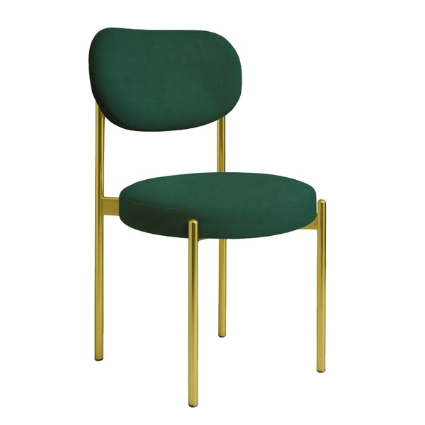 Стул "Марсель" золотой, зеленый малахит бархат