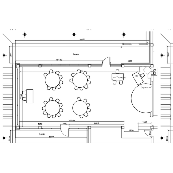 План-схема зала 3D  * разработка на заказ* - Фото 3