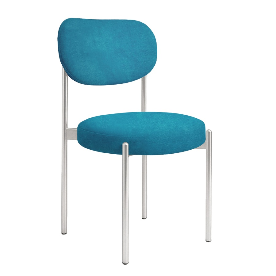 Стул "Марсель" серебряный, тихий океан бархат - Фото миниатюра 1