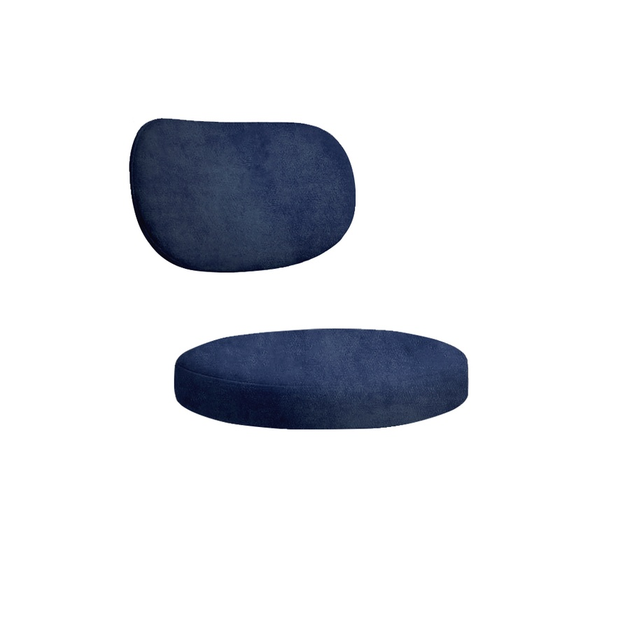 Набор подушек для стула "Марсель" темная ночь бархат - Фото миниатюра 1