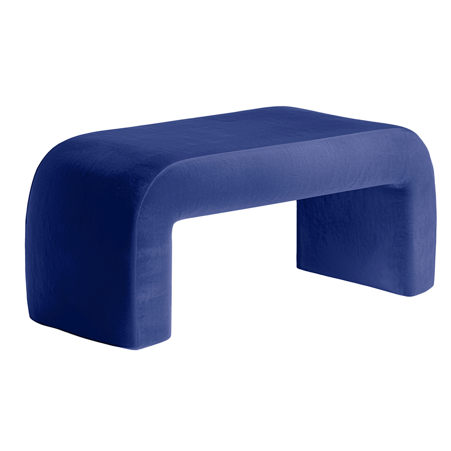 Чехол пуфик "Боу" макс синий Ван Гога бархат - Фото миниатюра 1