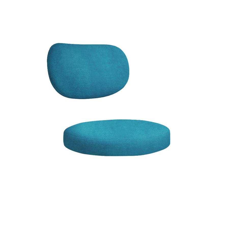 Набор подушек для стула "Марсель" тихий океан бархат - Фото миниатюра 1