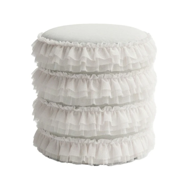 Чехол на пуф с рюшами *пошив на заказ*