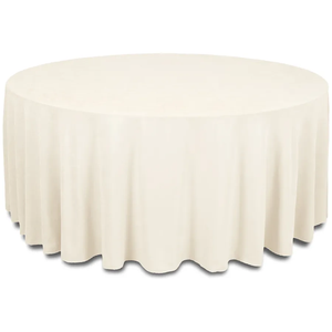 Скатерть канвас "Гамма" ванильная круглая