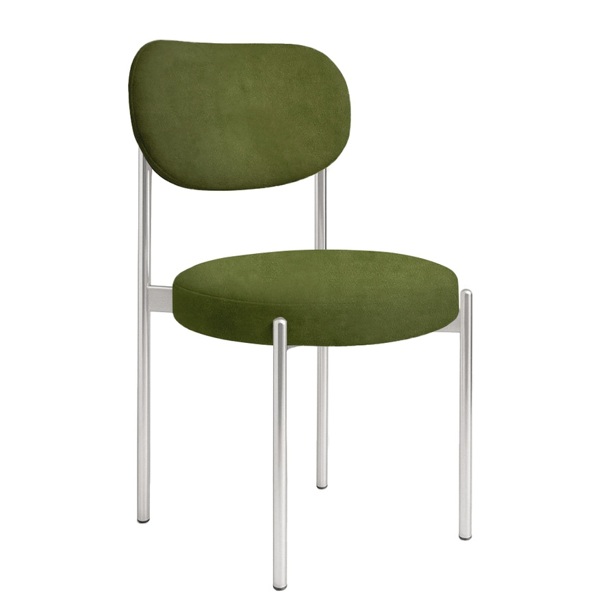 Стул "Марсель" серебряный, зеленый чай бархат - Фото миниатюра 1