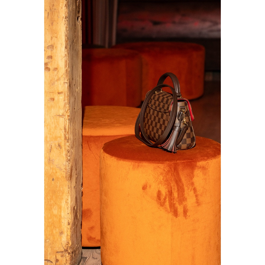 Чехол пуфик "Фуфик" миди рыжая лиса бархат - Фото миниатюра 2