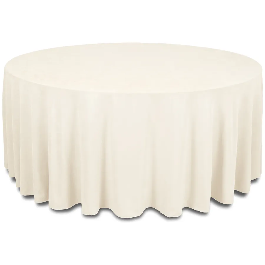 Скатерть канвас "Гамма" ванильная круглая - Фото миниатюра 1