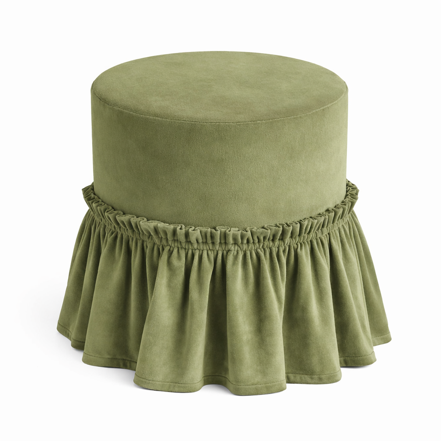 Пуфик "Рюфик" светло-зеленый бархат - Фото миниатюра 1