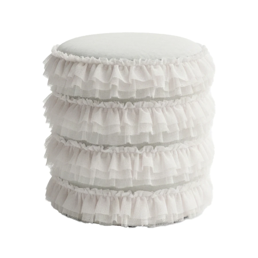 Чехол на пуф с рюшами *пошив на заказ*