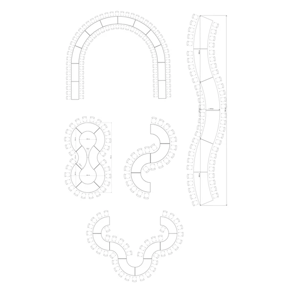 Банкетный стол "Вольф" прямоугольный коричневый 180
