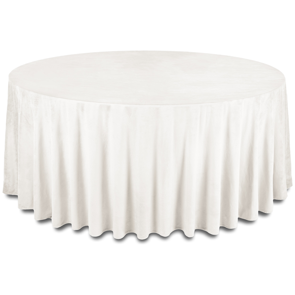 Скатерть бархатная "Бета" ландыш круглая