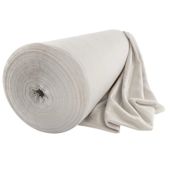 Рулон бархата серо-белый