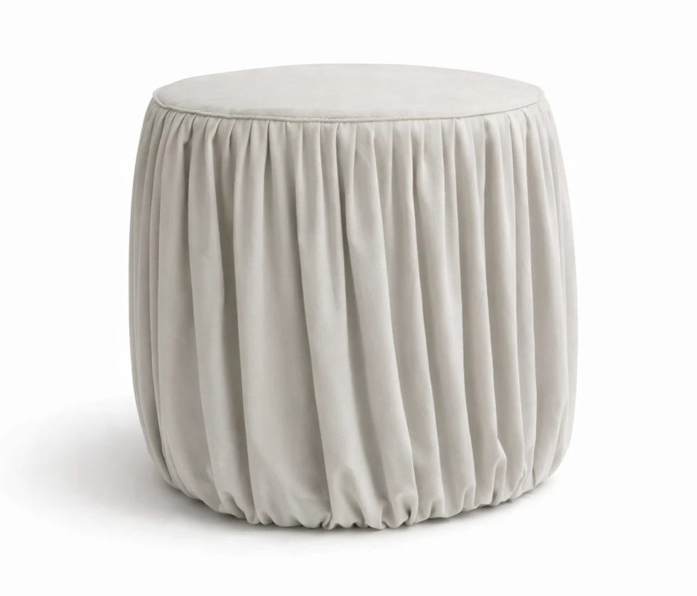 Чехол на пуф с драпировкой *пошив на заказ* 