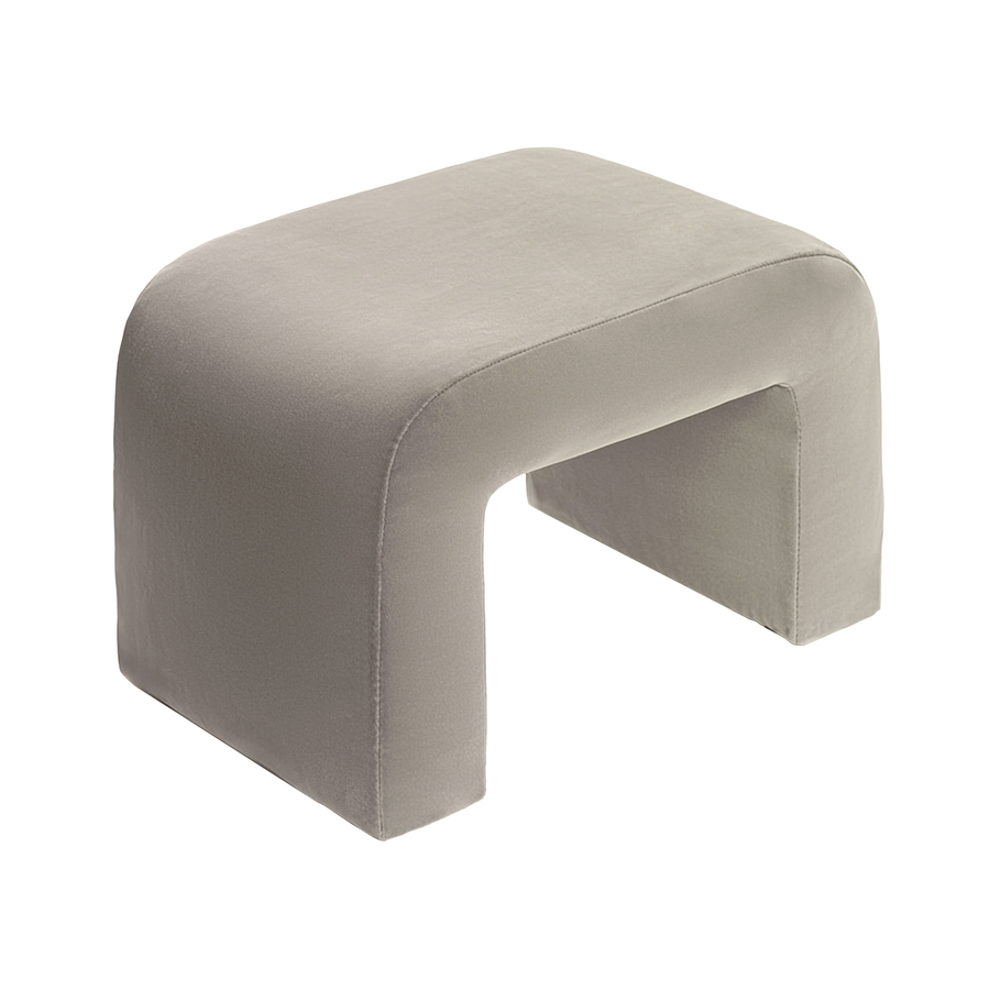 Чехол пуфик "Боу" мини кокосовый раф бархат - Фото миниатюра 1