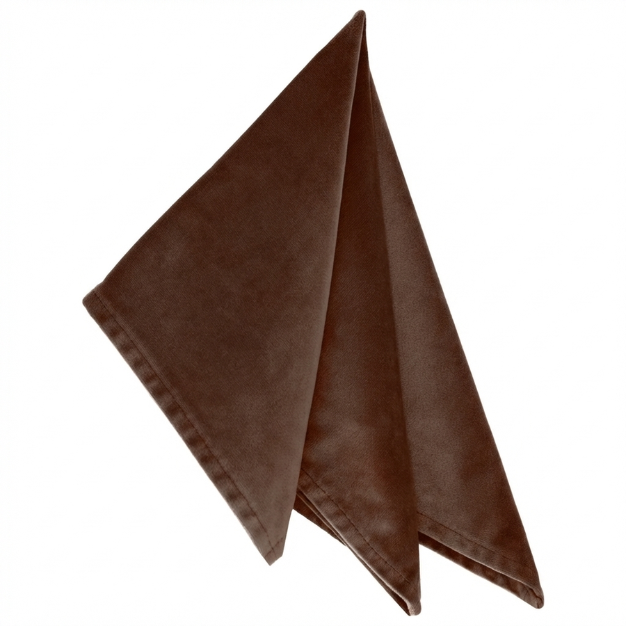 Салфетка бархатная "Бета" шоколадная - Фото миниатюра 1