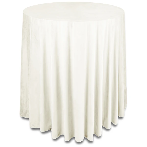 Скатерть бархат "Бета" ландыш для коктейльного стола