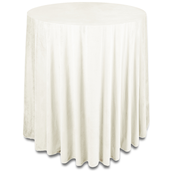 Скатерть бархат "Бета" ландыш для коктейльного стола