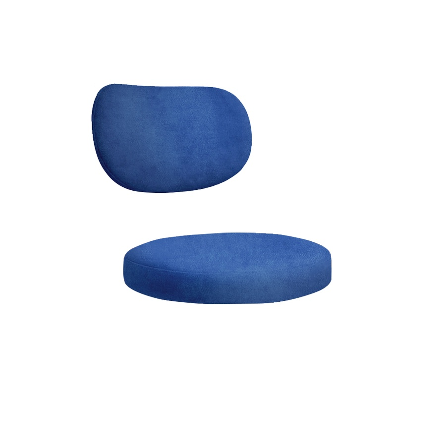 Набор подушек для стула "Марсель" синий Ван Гога бархат - Фото миниатюра 1