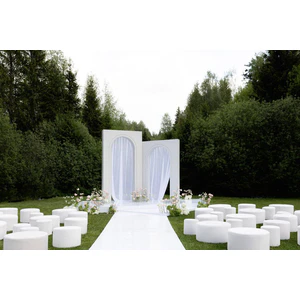 Набор пуфов "Фуфик" жемчужный бархат