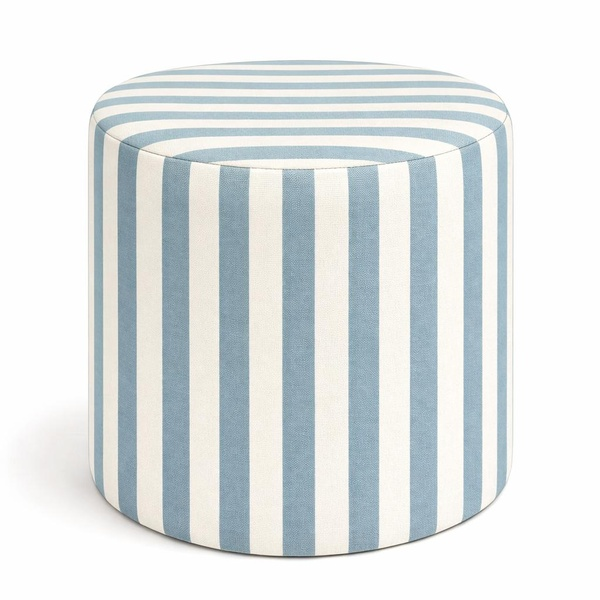 Пуфик "Лайн" мини голубая полоска