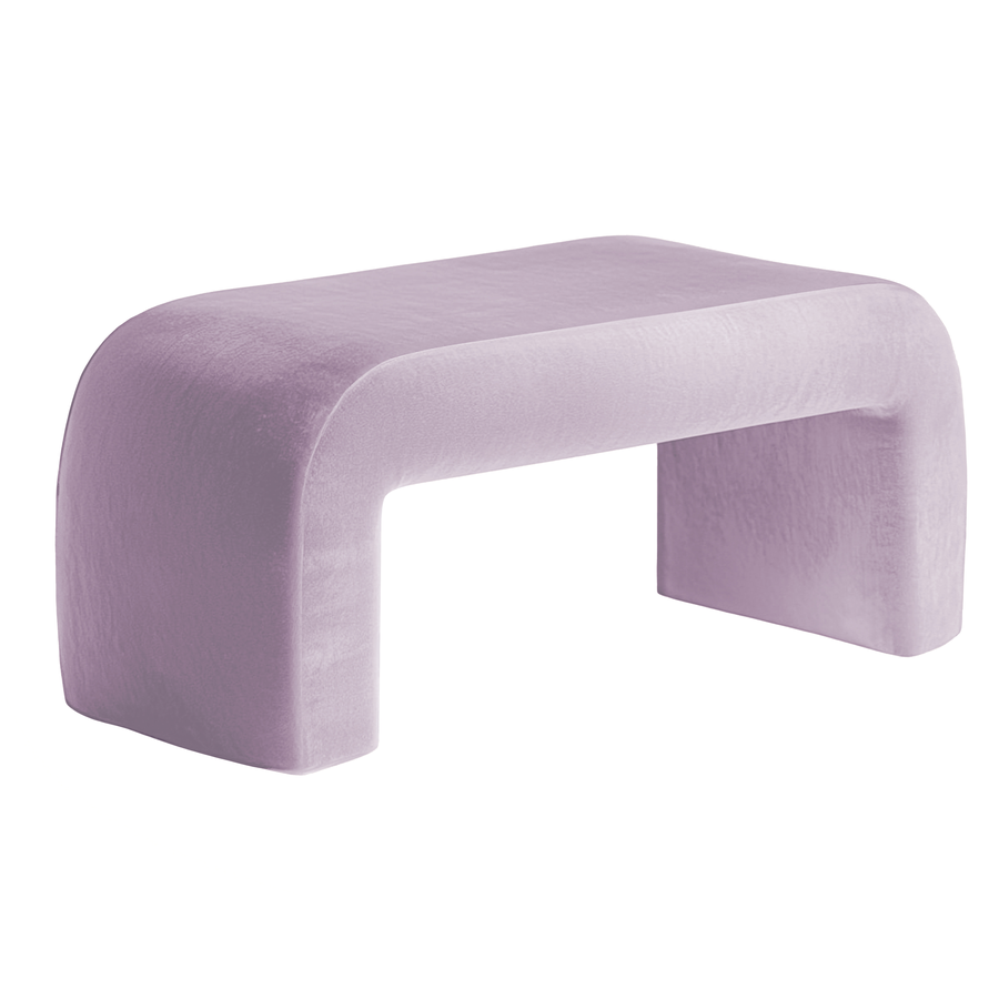 Чехол пуфик "Боу" макс сиреневая дымка бархат - Фото миниатюра 1