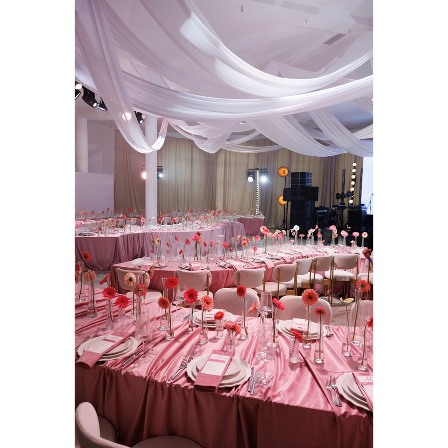 Скатерть бархатная "Бета" розовая сакура прямоугольная - Фото миниатюра 2