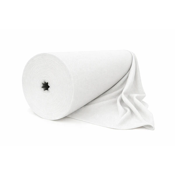 Рулон лен фактурный (имитация) белый