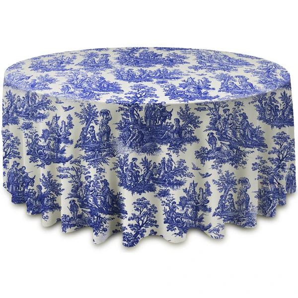Скатерть "Каппа" Диор синяя круглая 
