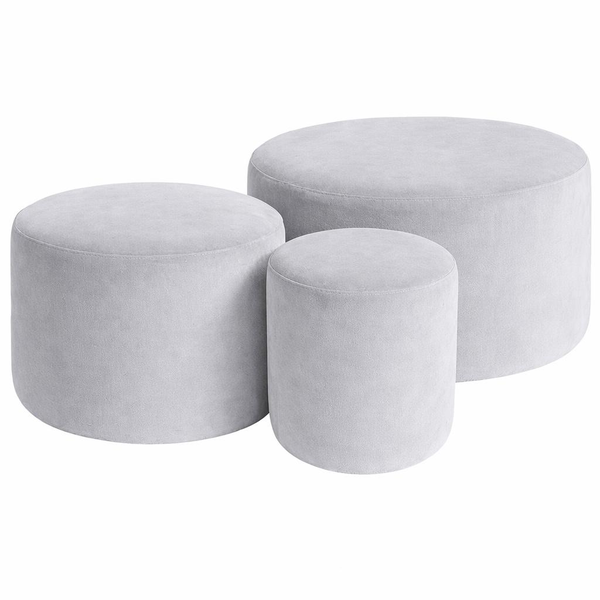 Набор пуфов "Фуфик" жемчужный бархат (копия)