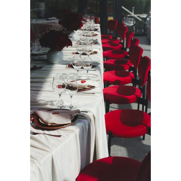 Банкетный стол "Вольф" прямоугольный белый 180