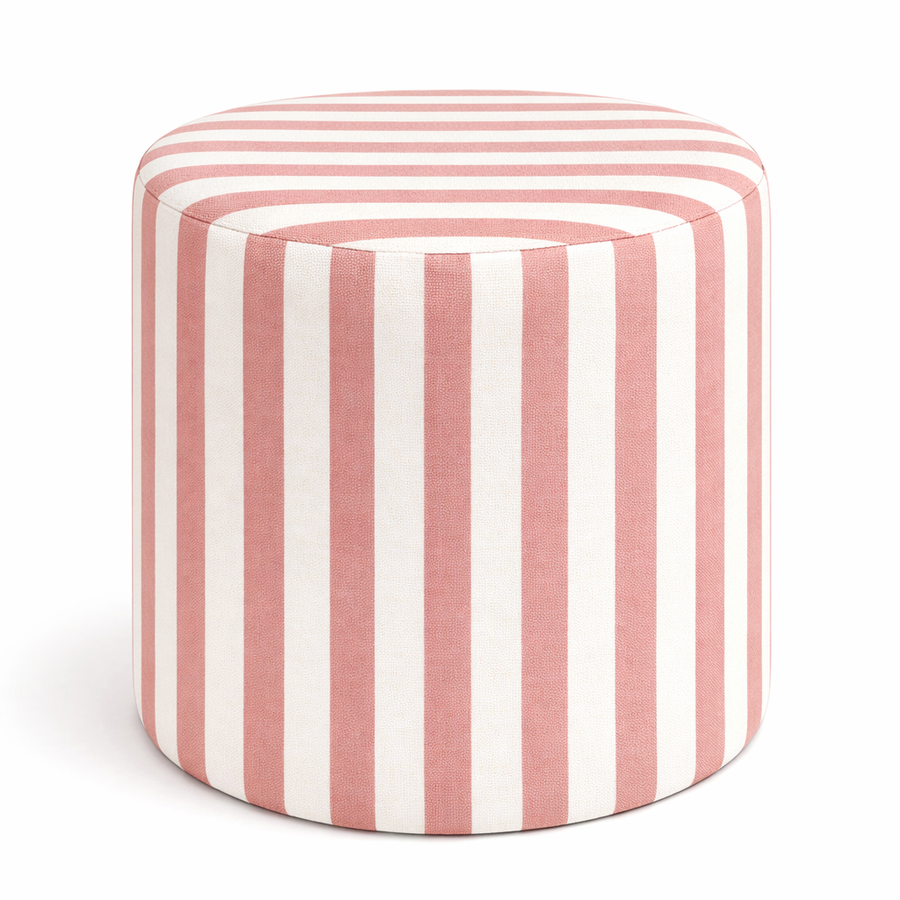 Чехол пуфик "Фуфик" мини пудровая полоска  - Фото миниатюра 1