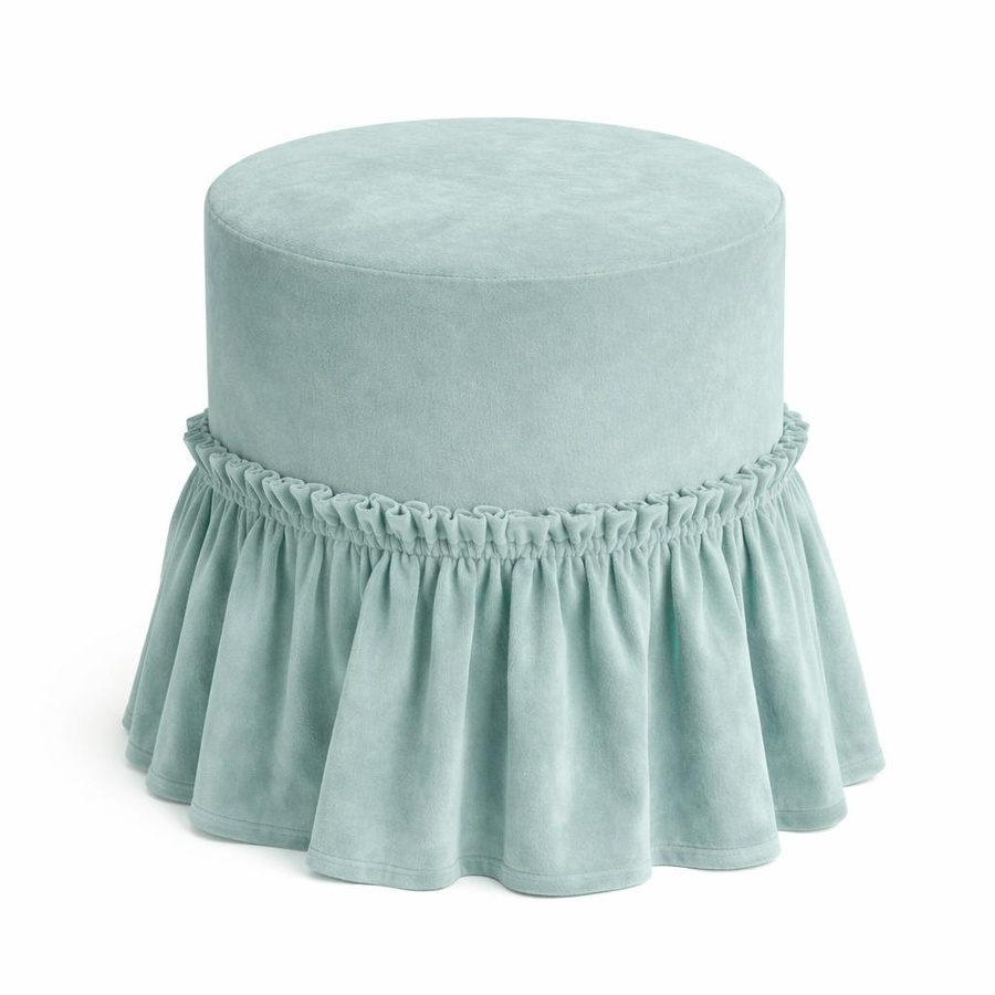 Пуфик "Рюфик" морозная мята бархат  - Фото миниатюра 1