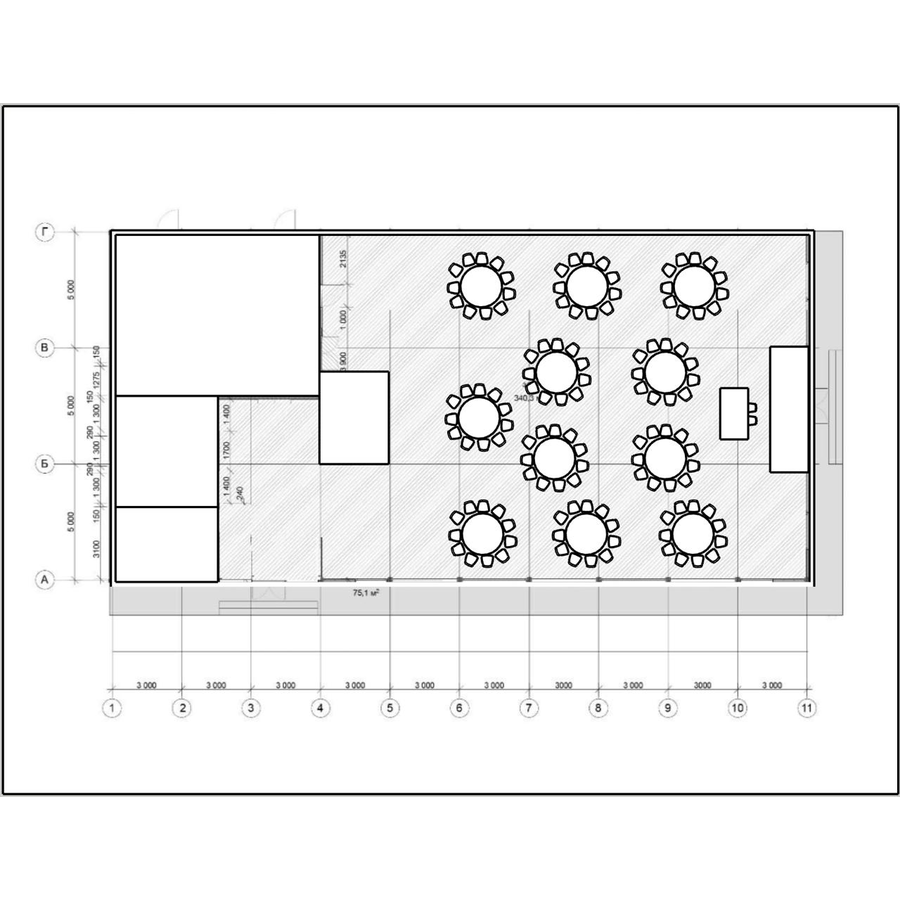 План-схема зала 3D  * разработка на заказ* - Фото миниатюра 5