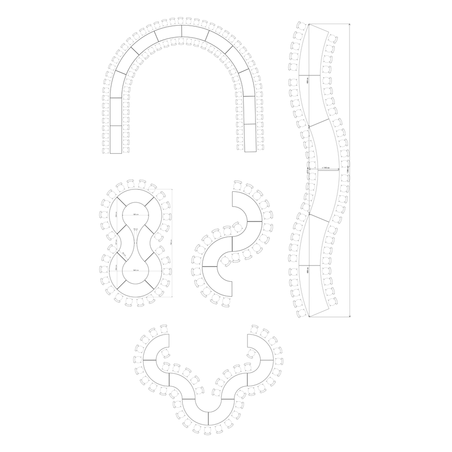 Банкетный стол "Вольф" прямоугольный белый 200 - Фото миниатюра 9