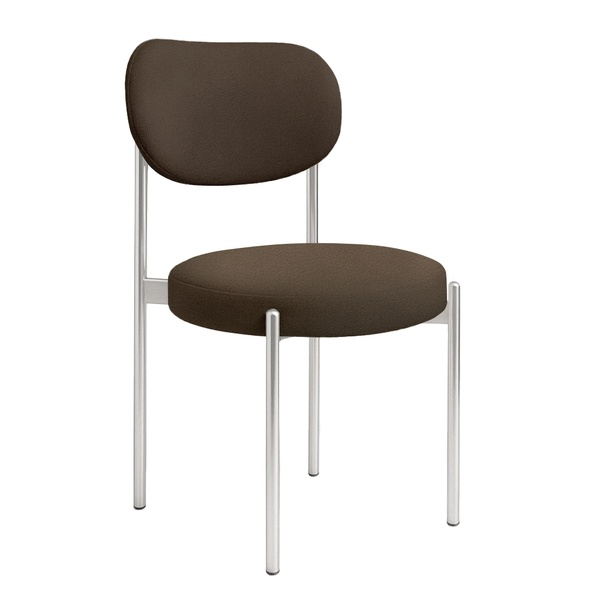 Стул "Марсель" серебряный, шоколадный бархат