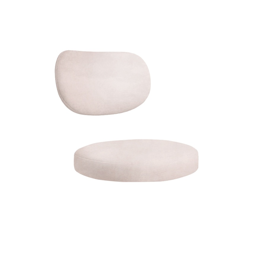 Набор подушек для стула "Марсель" бледно-розовый бархат  - Фото миниатюра 1