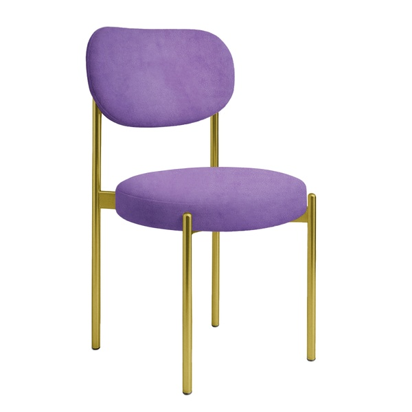Стул "Марсель" золотой, фиолетовый люпин бархат