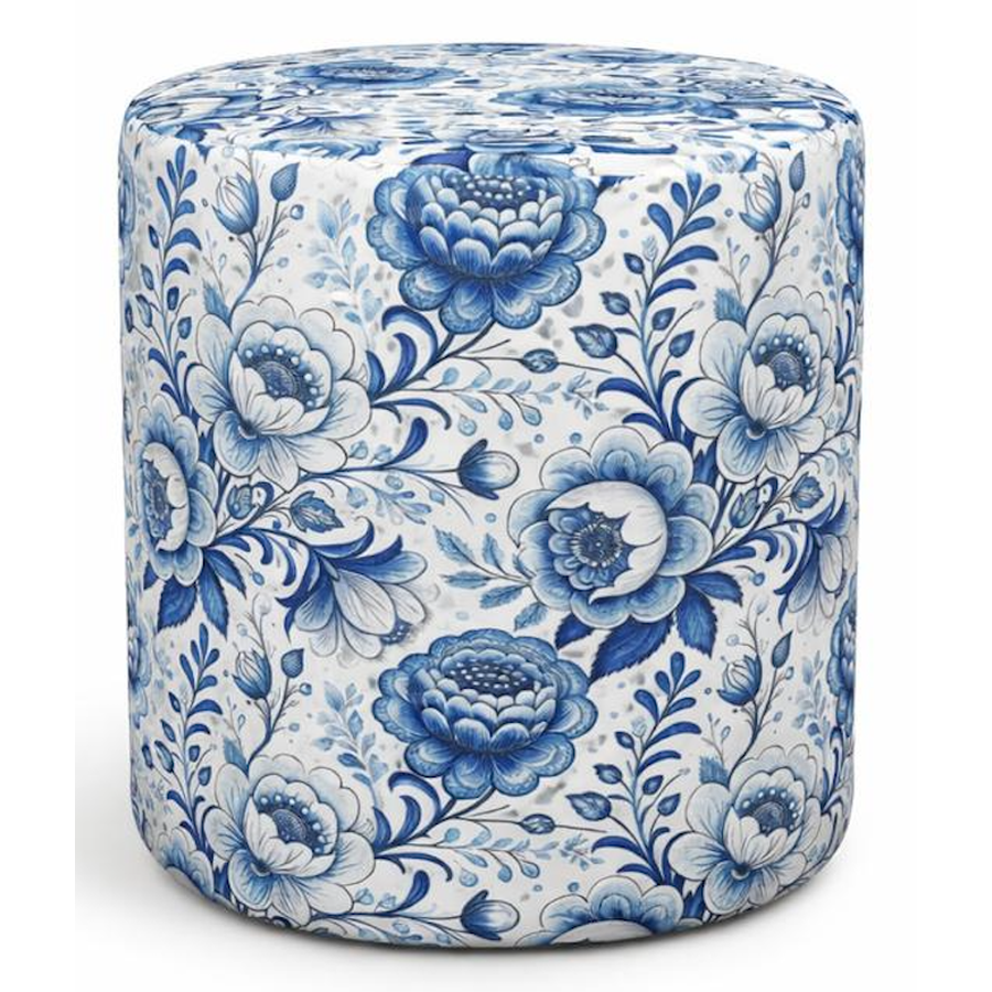 Чехол пуфик "Фуфик" мини традиция гжель - Фото миниатюра 1