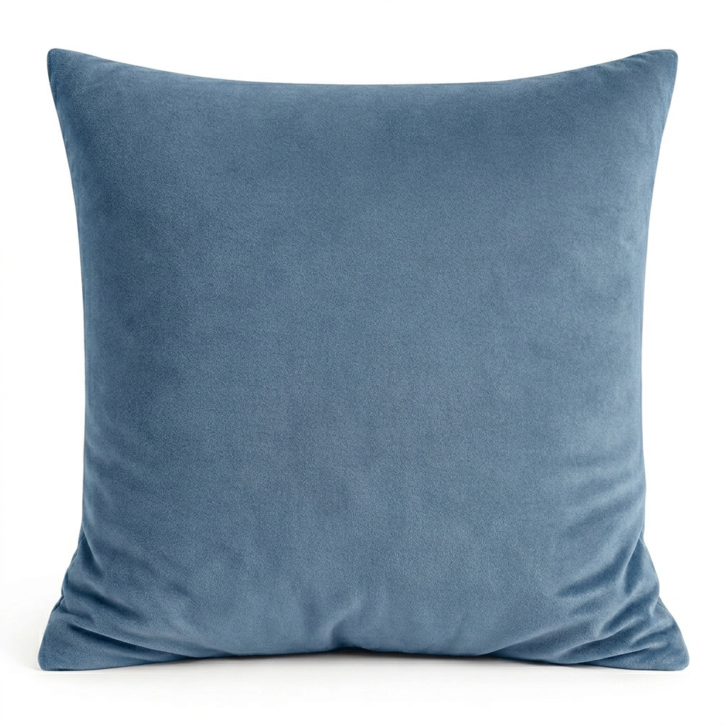 Подушка "Флафи" голубой сапфир бархат