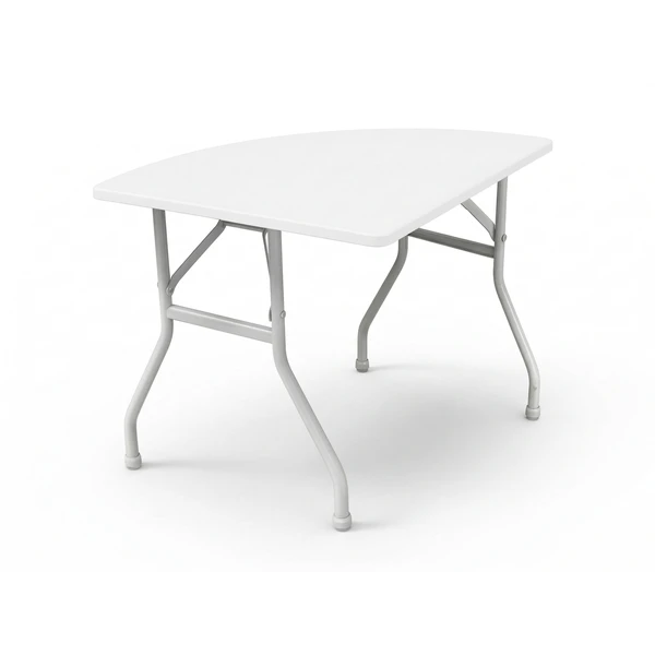 Банкетный стол "Вольф" змейка половинка белый