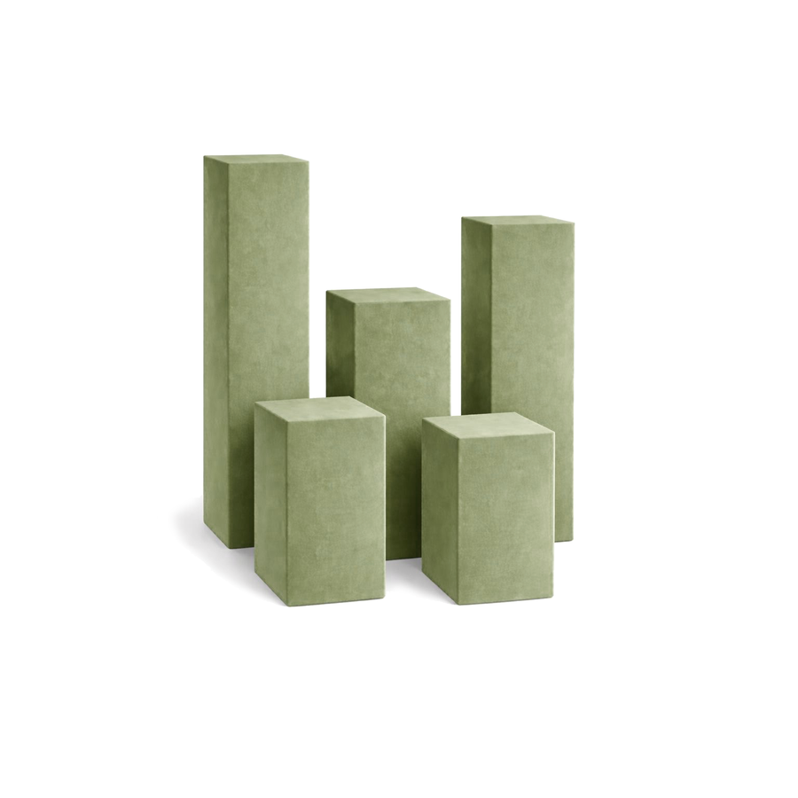 Колонны "Кастор" сет светло-зеленый бархат - Фото миниатюра 1