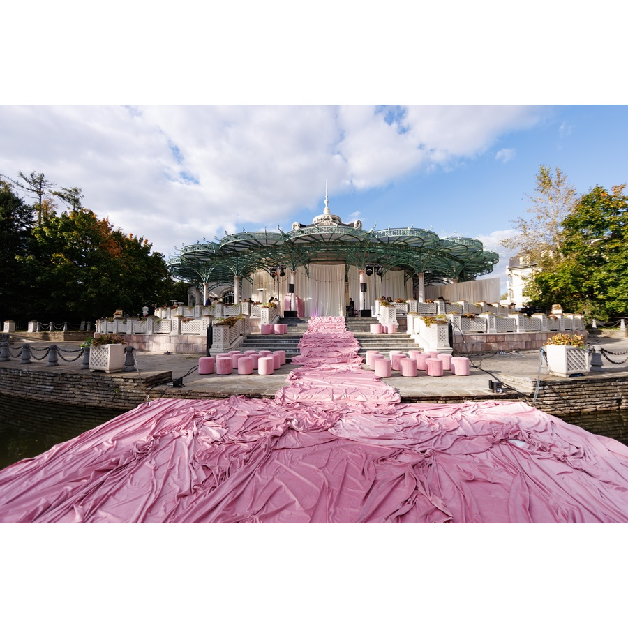 Пуфик "Фуфик" мини розовая сакура бархат - Фото миниатюра 3