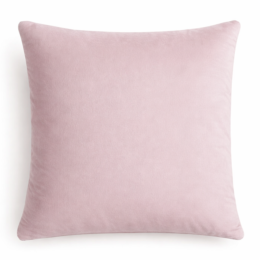 Подушка "Флафи" бледно-розовый бархат  - Фото миниатюра 1